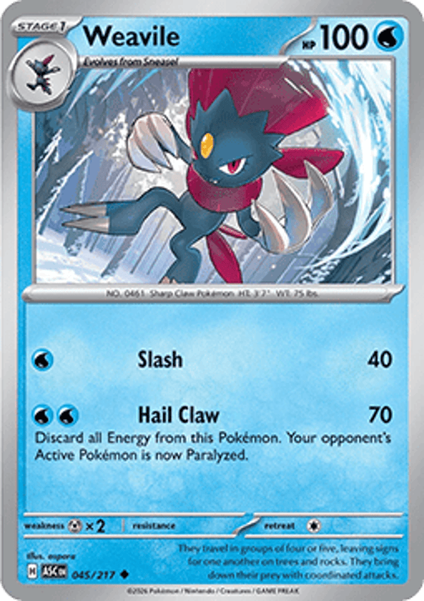 Ascended Heroes - #045 - Weavile