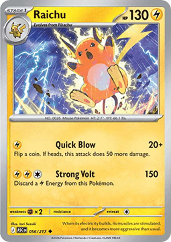 Ascended Heroes - #056 - Raichu