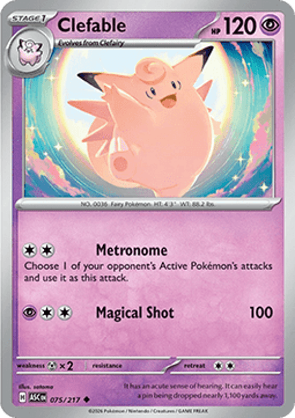 Ascended Heroes - #075 - Clefable