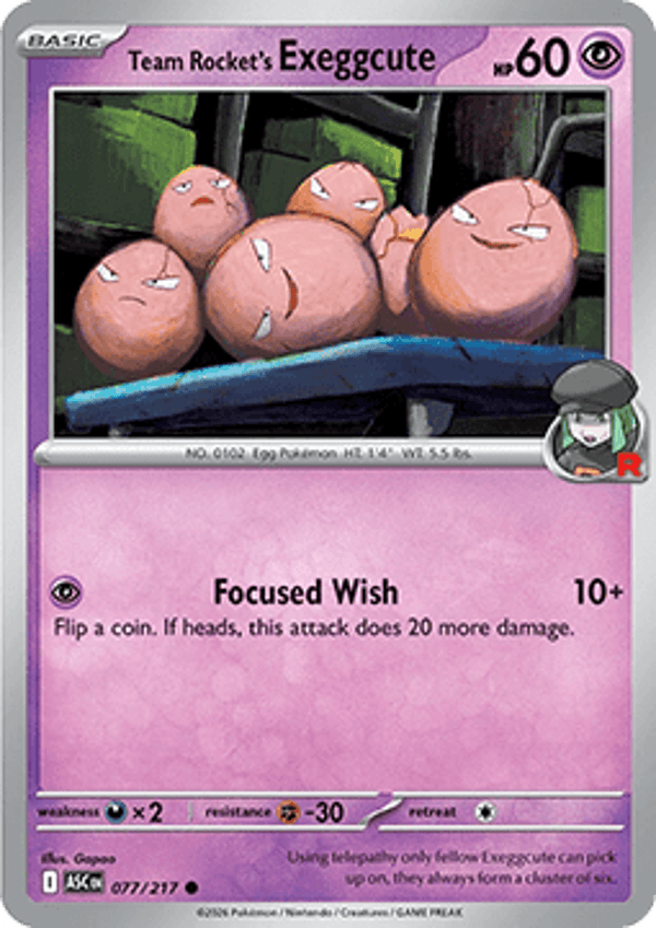 Ascended Heroes - #077 - Team Rocket's Exeggcute