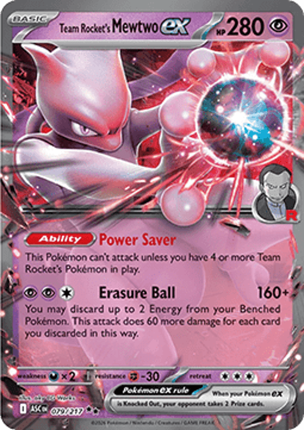 Ascended Heroes - #079 - Team Rocket's Mewtwo EX