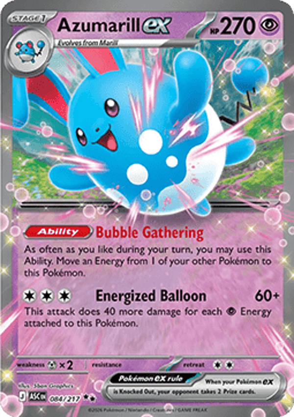Ascended Heroes - #084 - Azumarill EX