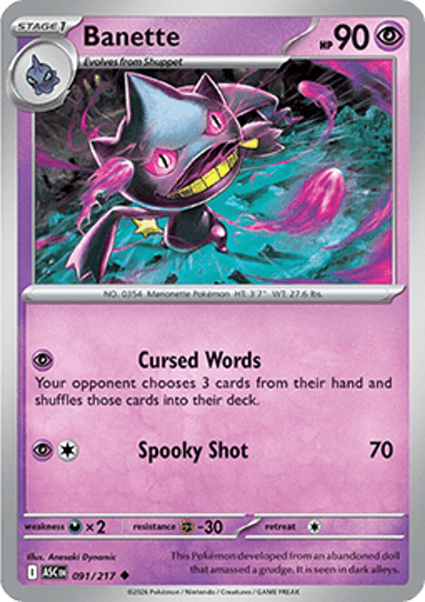 Ascended Heroes - #091 - Banette