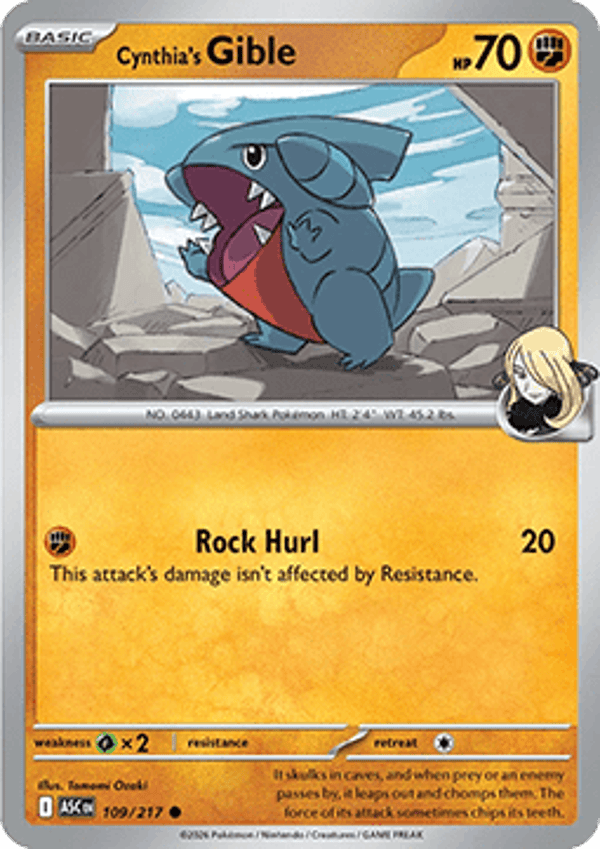 Ascended Heroes - #109 - Cynthia's Gible