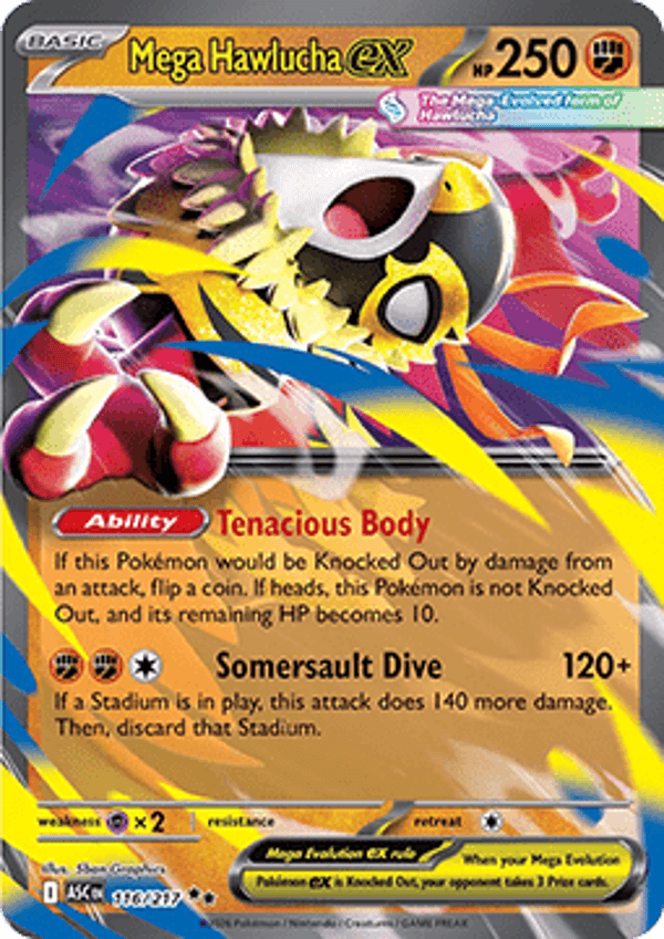 Ascended Heroes - #116 - Mega Hawlucha EX