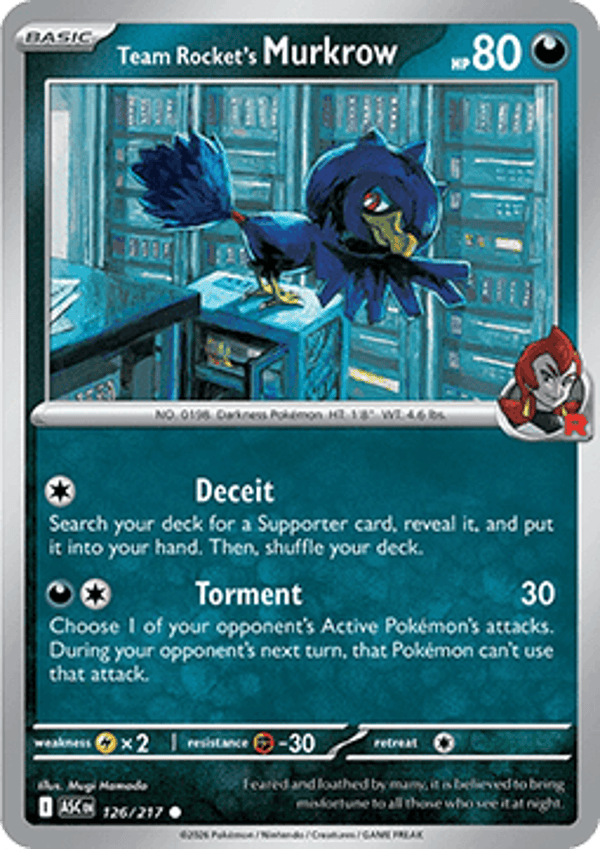 Ascended Heroes - #126 - Team Rocket's Murkrow