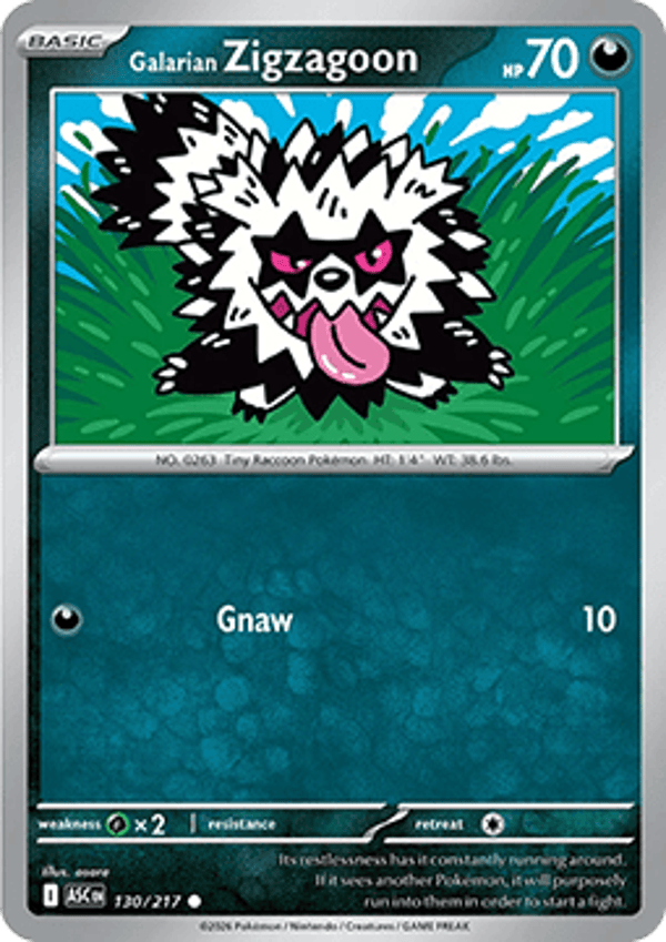 Ascended Heroes - #130 - Galarian Zigzagoon
