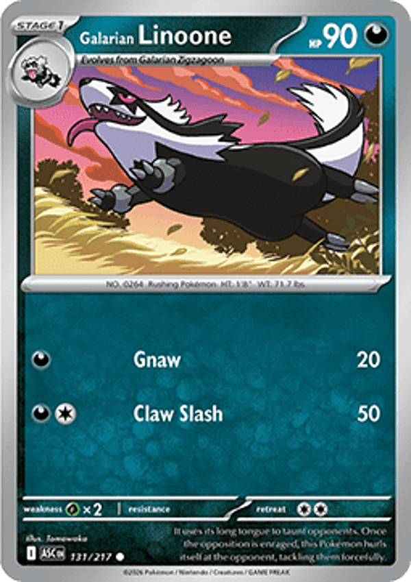 Ascended Heroes - #131 - Galarian Linoone