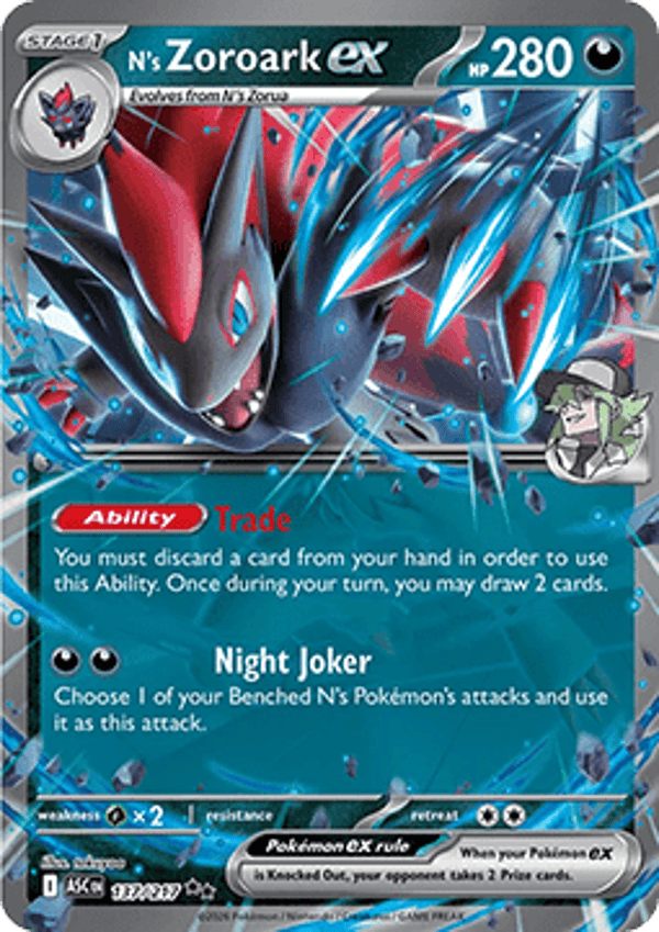 Ascended Heroes - #137 - N's Zoroark EX