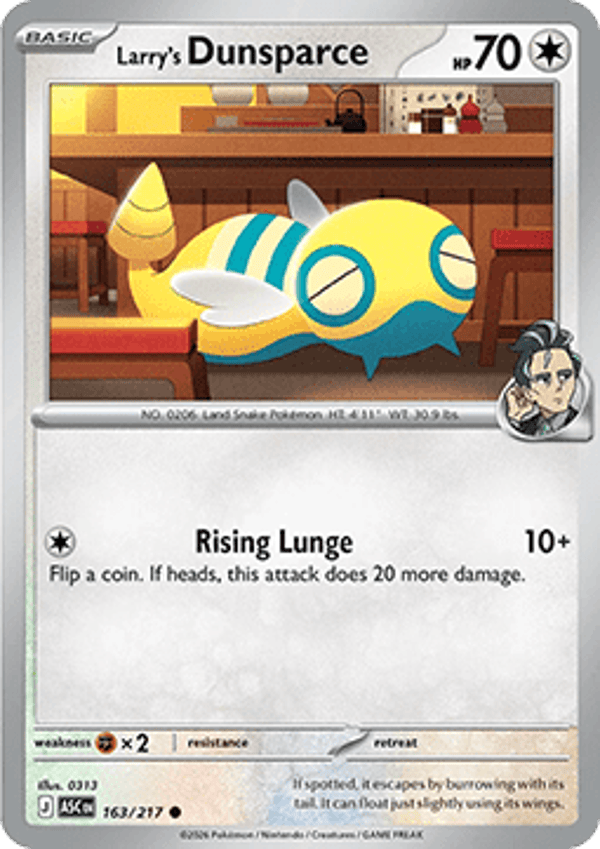 Ascended Heroes - #163 - Larry's Dunsparce