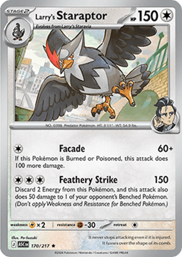 Ascended Heroes - #170 - Larry's Staraptor