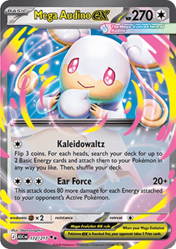 Ascended Heroes - #172 - Mega Audino EX