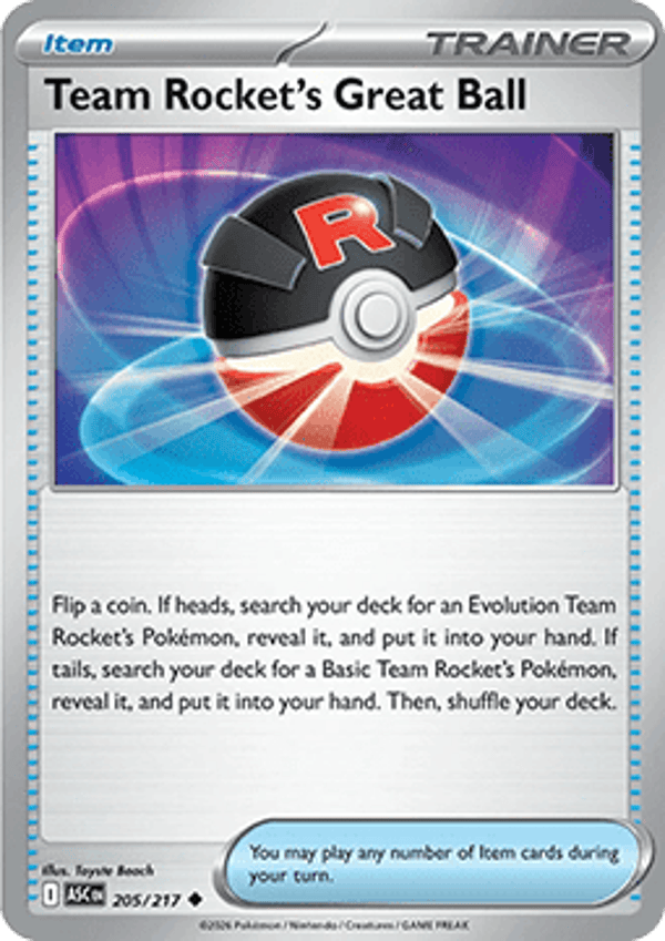 Ascended Heroes - #205 - Team Rocket's Great Ball