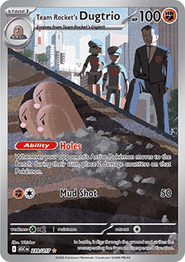 Ascended Heroes - #239 - Team Rocket's Dugtrio