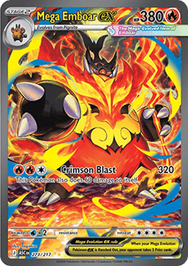 Ascended Heroes - #273 - Mega Emboar EX