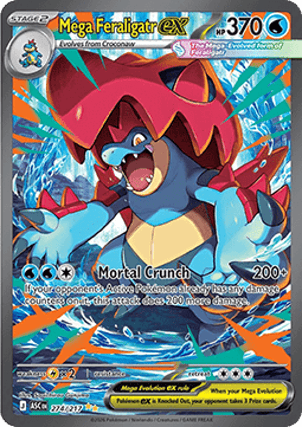 Ascended Heroes - #274 - Mega Feraligatr EX