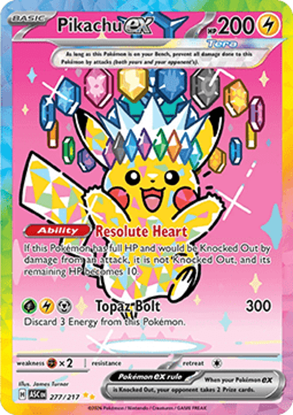 Ascended Heroes - #277 - Pikachu EX