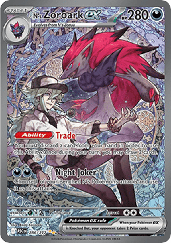 Ascended Heroes - #286 - N's Zoroark EX