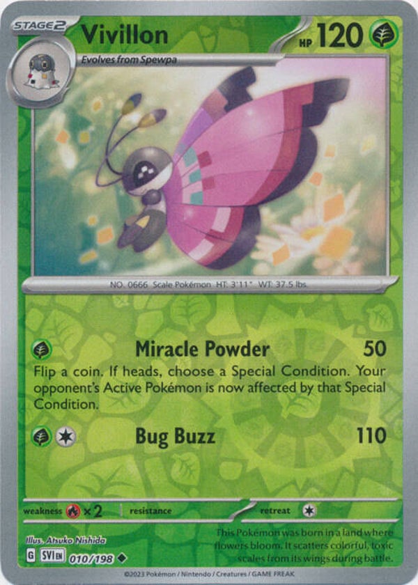 Scarlet & Violet - #010 - Vivillon - REVERSE