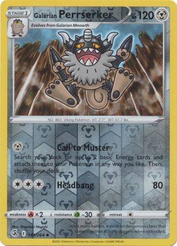 Fusion Strike - #181 - Galarian Perrserker - REVERSE