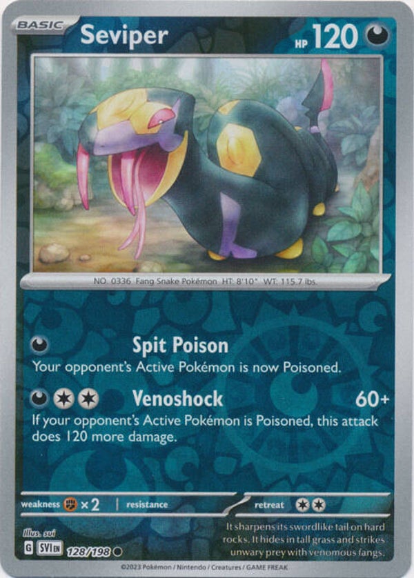 Scarlet & Violet - #128 - Seviper - REVERSE