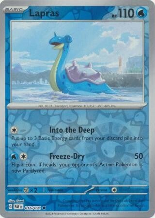 Paldean Fates - #016 - Lapras - REVERSE