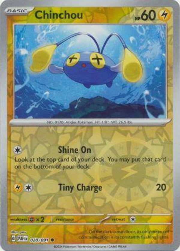 Paldean Fates - #020 - Chinchou - REVERSE