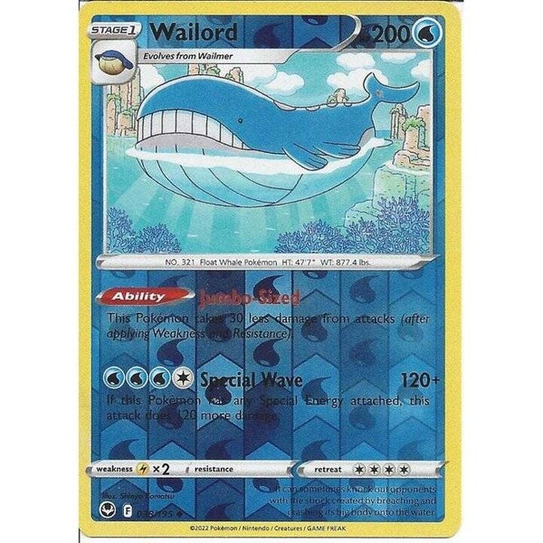 Silver Tempest - #038 - Wailord - REVERSE