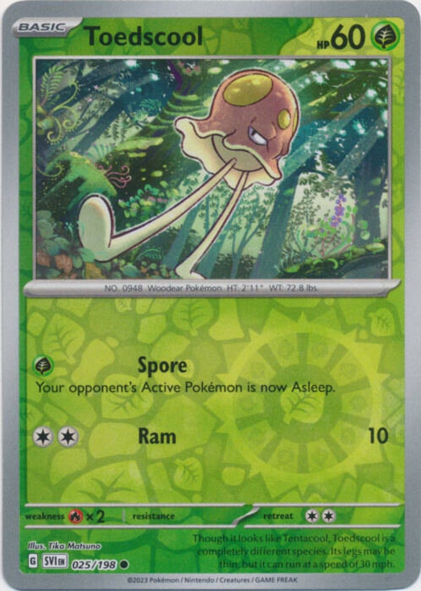 Scarlet & Violet - #025 - Toedscool - REVERSE