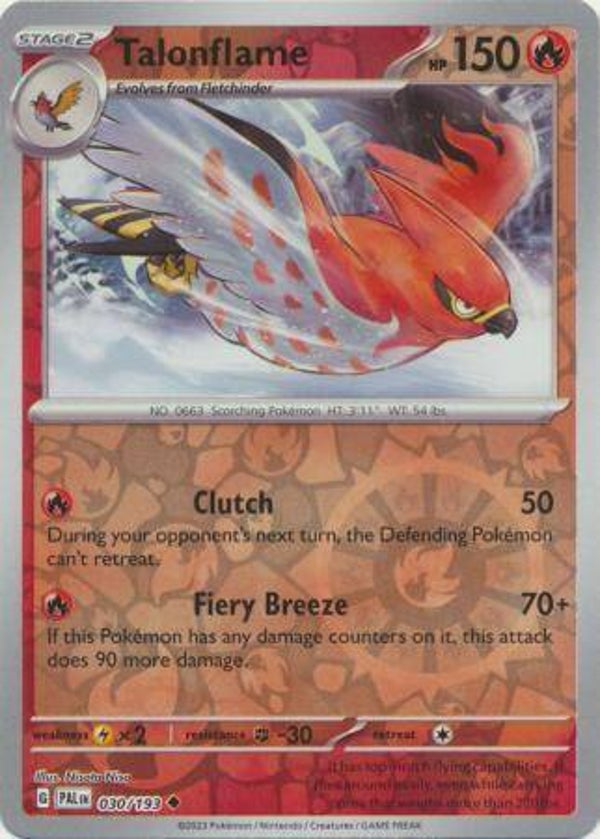 Paldea Evolved - #030 - Talonflame - REVERSE