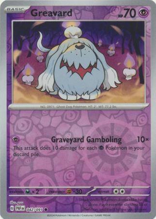 Paldean Fates - #042 - Greavard - REVERSE