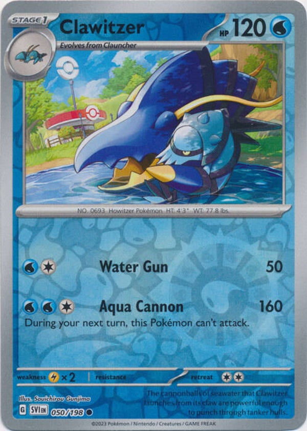Scarlet & Violet - #050 - Clawitzer - REVERSE