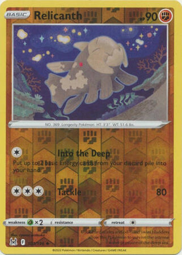 Lost Origin - #101 - Relicanth - REVERSE