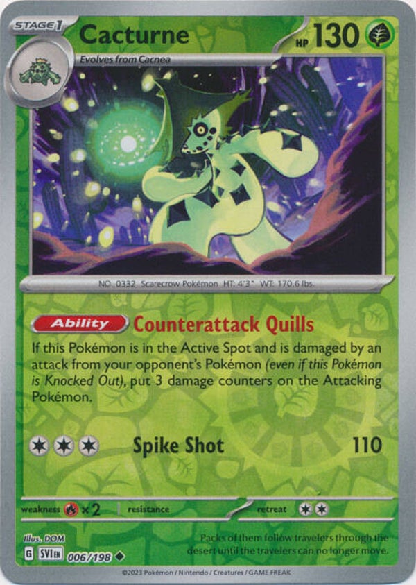 Scarlet & Violet - #006 - Cacturne - REVERSE