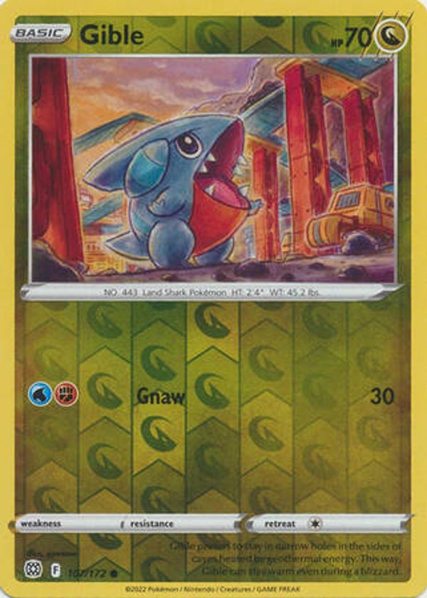 Brilliant Stars - #107 - Gible - REVERSE