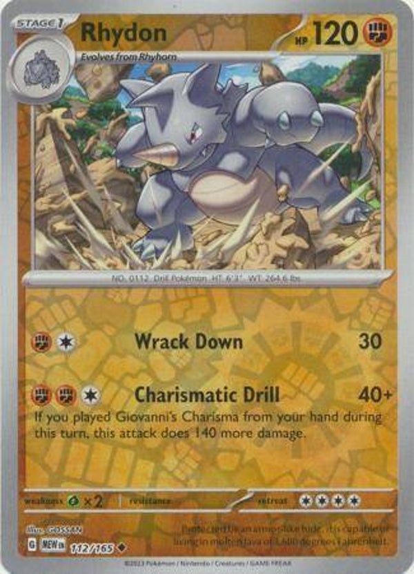 151 - #112 - Rhydon - REVERSE