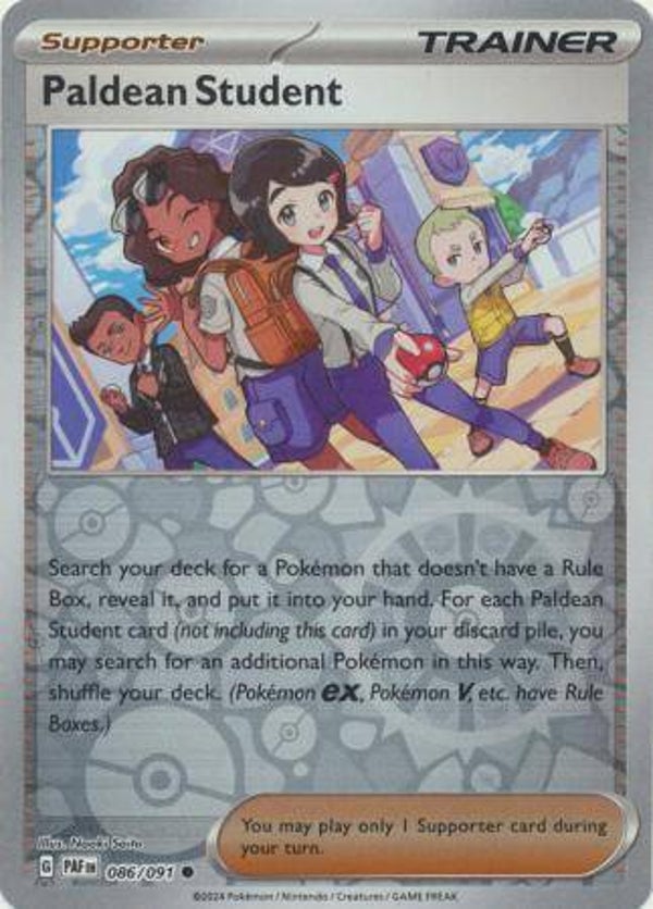 Paldean Fates - #086 - Paldean Student - REVERSE