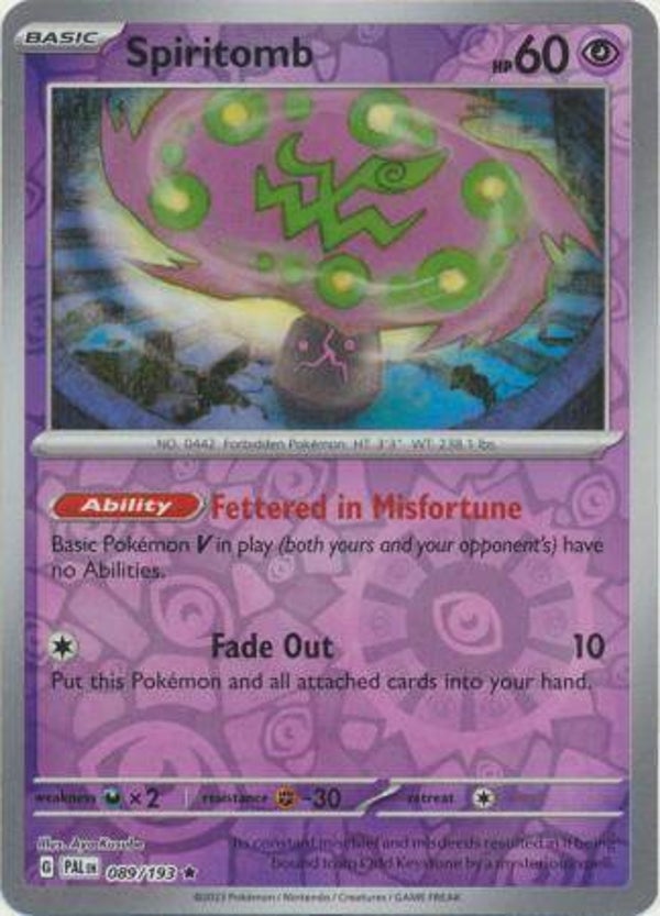 Paldea Evolved - #089 - Spiritomb - REVERSE