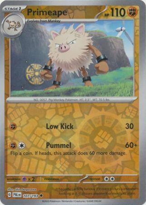 Paldea Evolved - #107 - Primeape - REVERSE