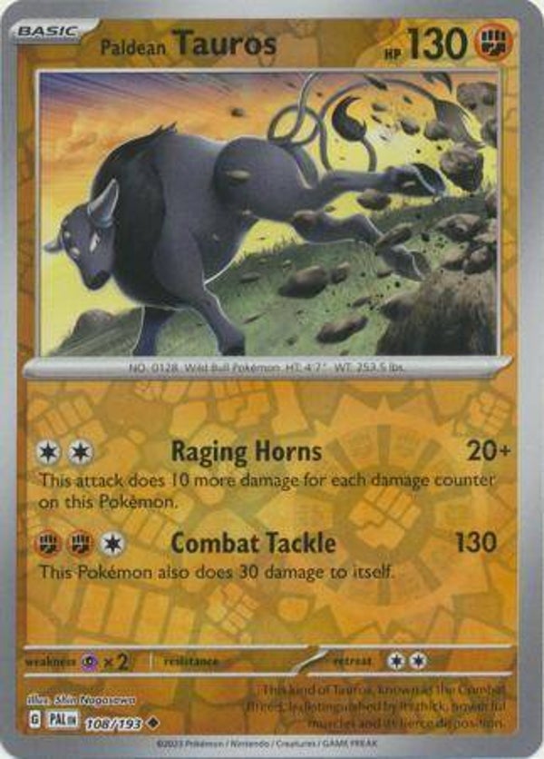 Paldea Evolved - #108 - Paldean Tauros - REVERSE