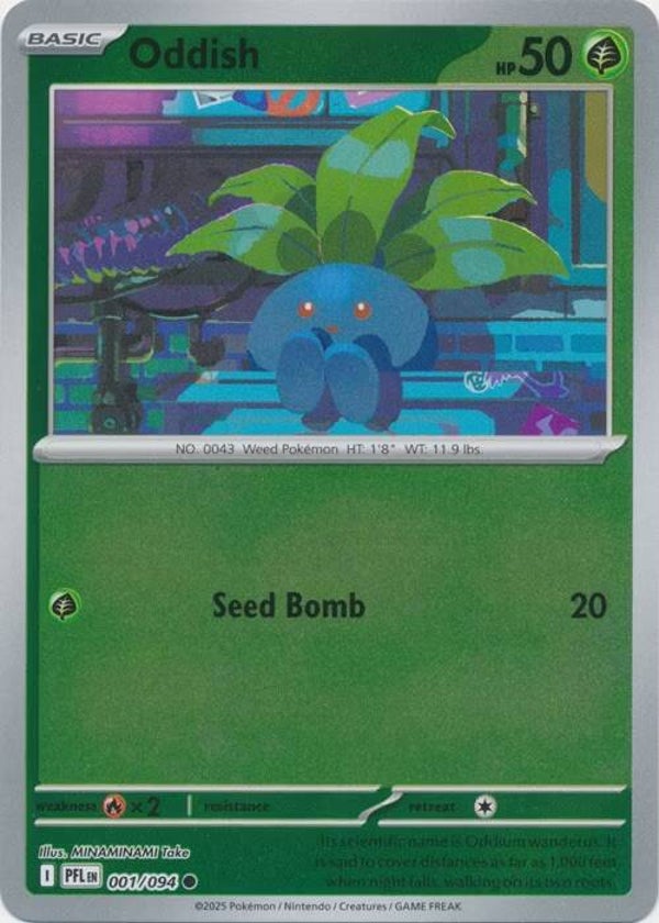 Phantasmal Flames - #001 - Oddish - REVERSE