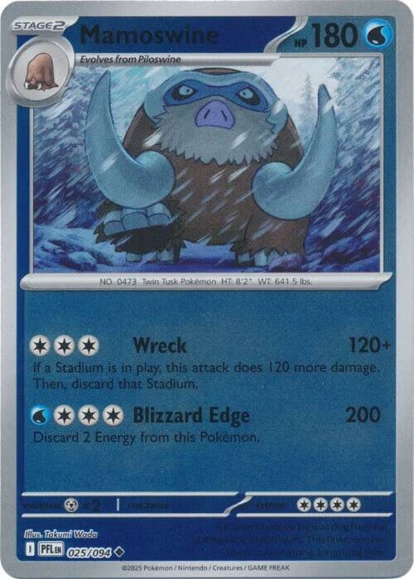 Phantasmal Flames - #025 - Mamoswine - REVERSE