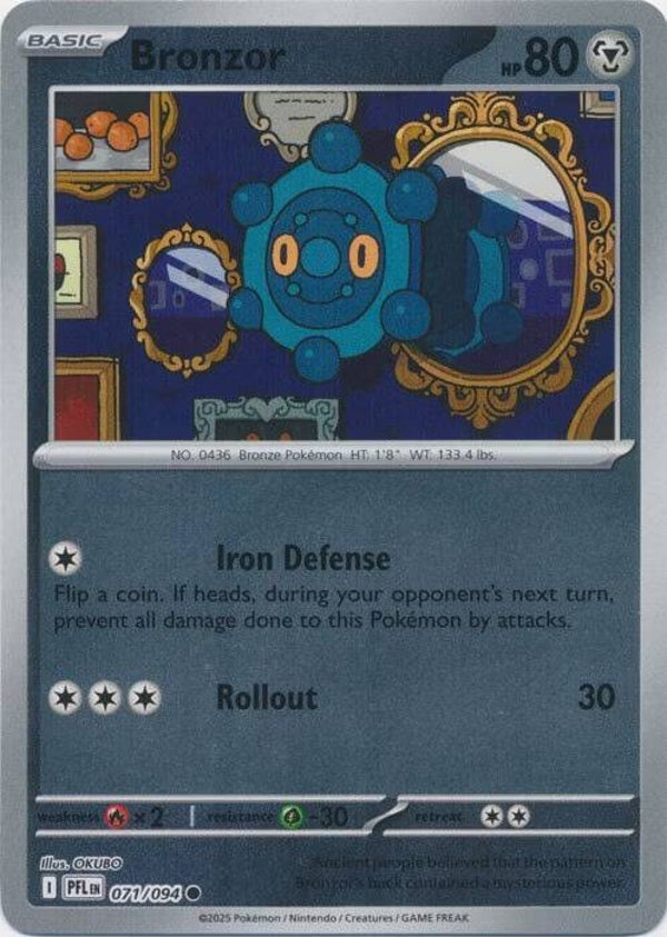 Phantasmal Flames - #071 - Bronzor  - REVERSE