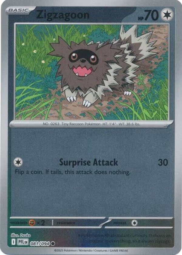 Phantasmal Flames - #081 - Zigzagoon - REVERSE