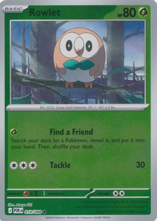 Perfect Order - #010 - Rowlet - REVERSE