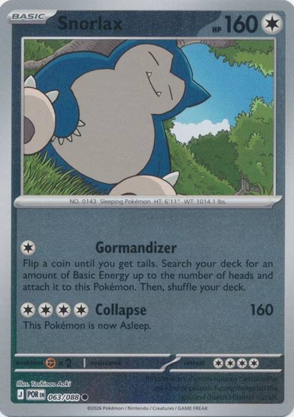 Perfect Order - #063 - Snorlax - REVERSE