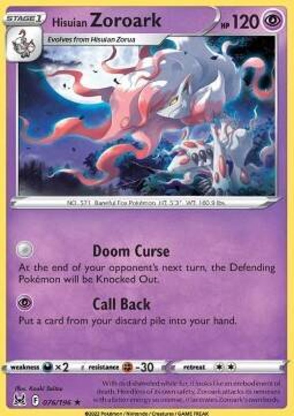 Lost Origin - #076 - Hisuian Zoroark