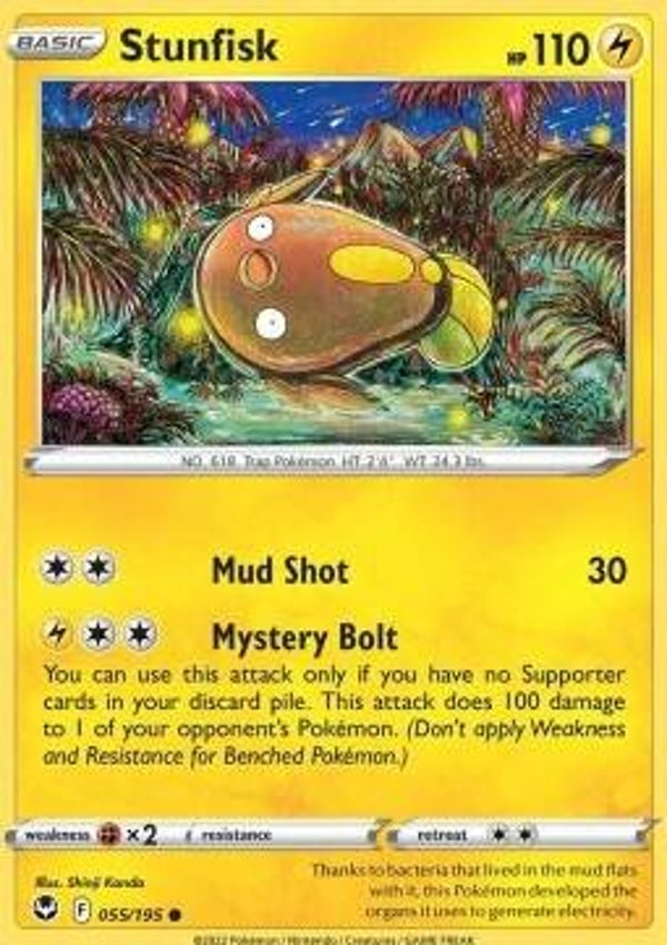 Silver Tempest - #055 - Stunfisk