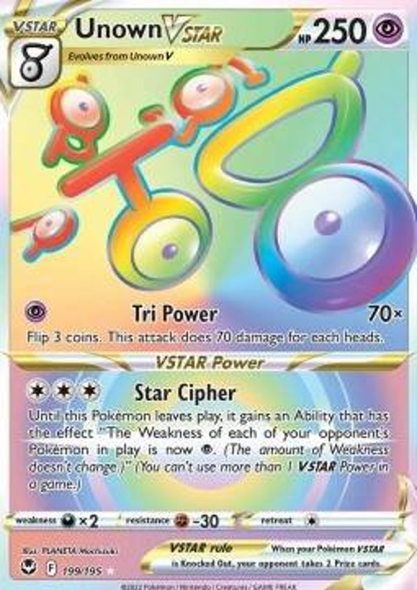 Silver Tempest - #199 - Unown VSTAR