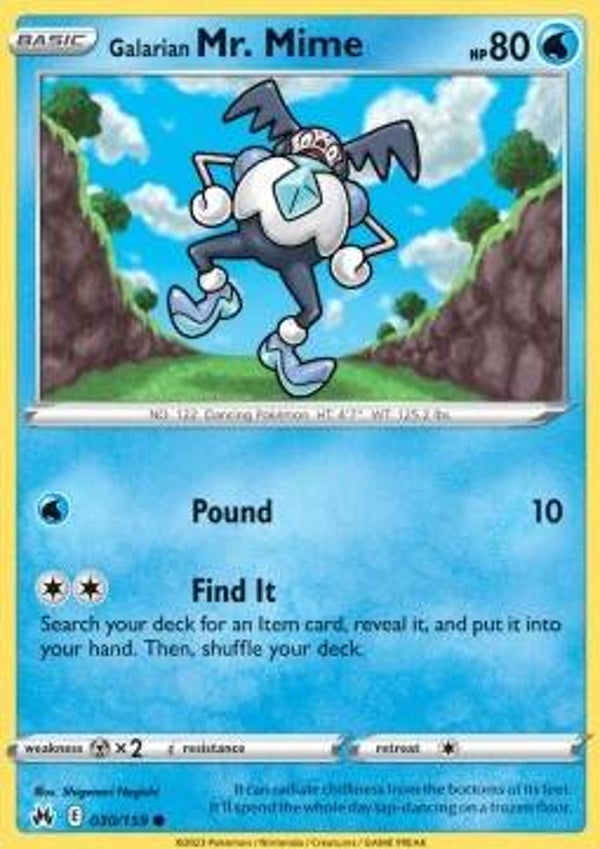 Crown Zenith - #030 - Galarian Mr. Mime